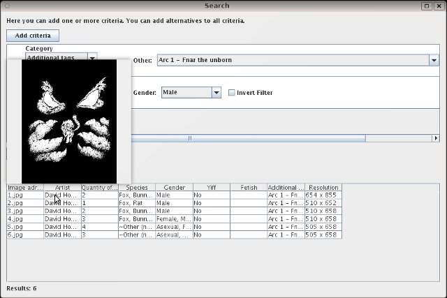 Search dialog